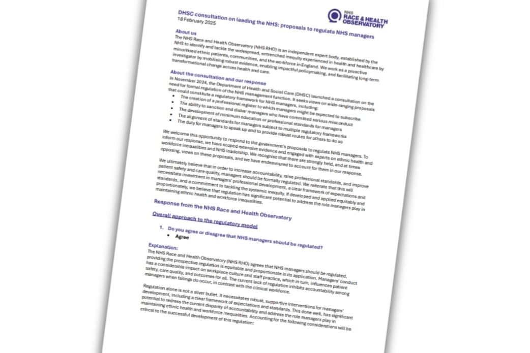 Regulation of Managers Consultation Response